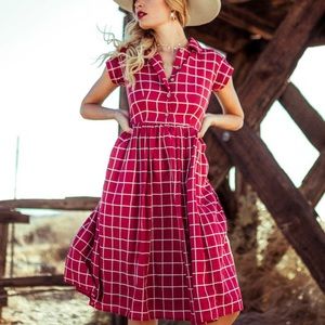 Clad & Cloth Red Dress